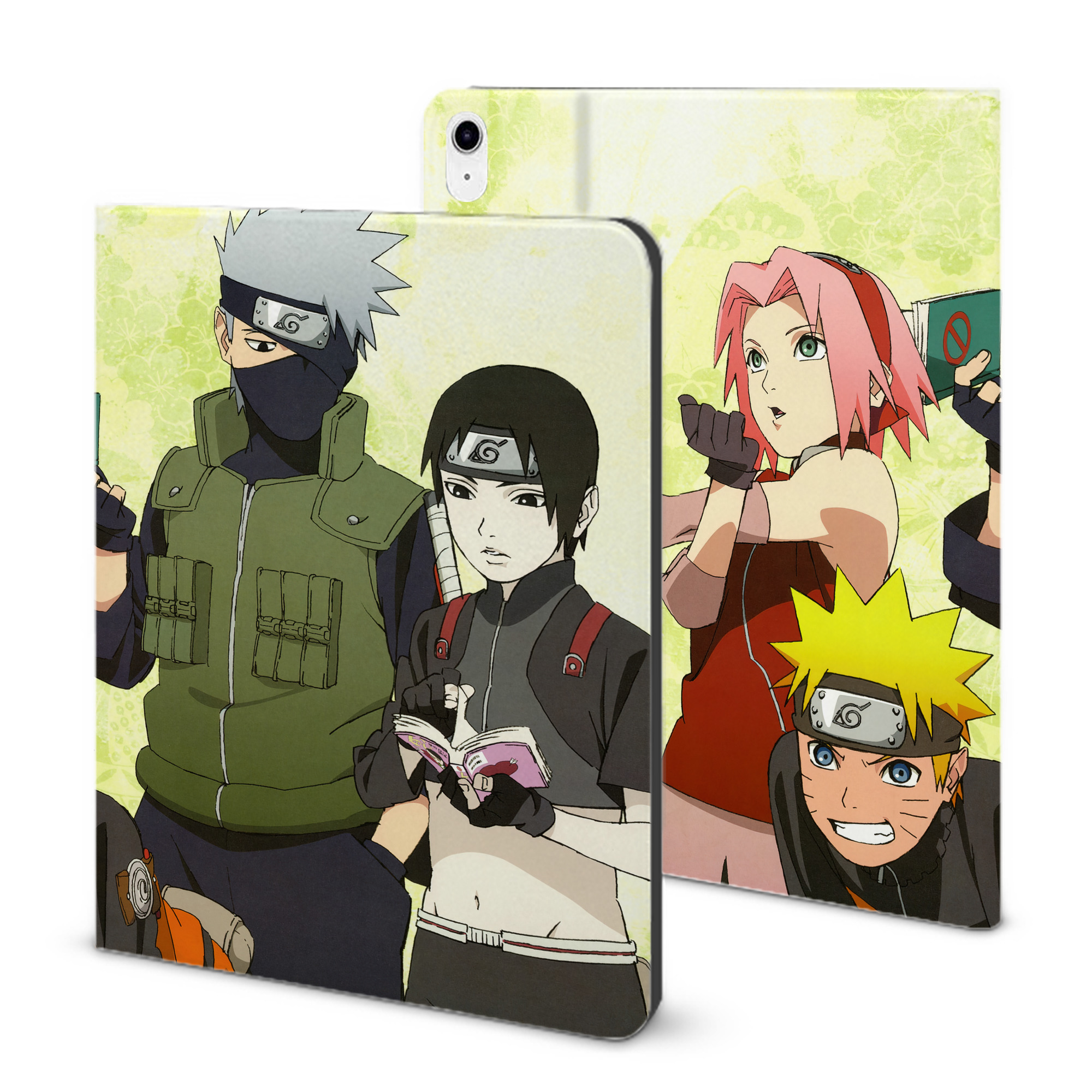 （画像用） NARUTO -ナルト- NARUTO -ナルト- 疾風伝 IPad ケース ブック型 PUレザー TPU 耐衝撃 軽量 薄型 ペン収納なし 全面保護 IPad 各モデル対応